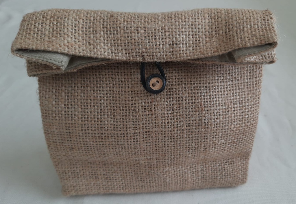 Jute Gift Bag (6 (W) X 6 (H)X 2.5 (D) Inch) (Gift_Bag-01)