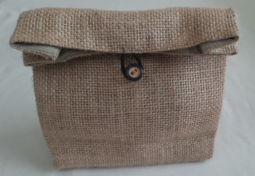 Jute Gift Bag (6 (W) X 6 (H)X 2.5 (D) Inch) (Gift_Bag-01)